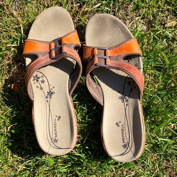 Merrell Shoes - Merrell Leather Air Cushion Sandals